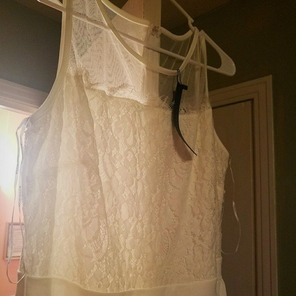 White skater lace dress 3x plus